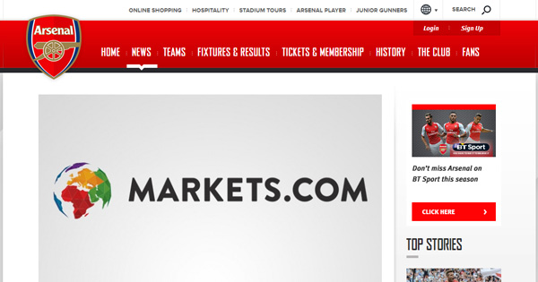 Arsenal et Markets.com